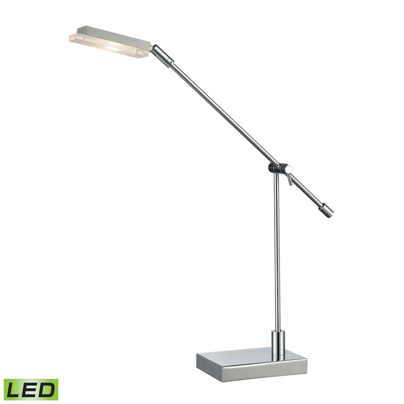 ELK Lighting D2708 1126" Bibliotheque Adjustable LED Desk Lamp in Polished Chrome